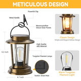 Solar Lanterns Outdoor Waterproof 2 Pack , Upgraded Solar Lights Outdoor, Bright Solar Powered Lanterns Decorative, Hanging Solar Lights for Outside Patio Garden Yard Path Porch Decor(Antique Copper)