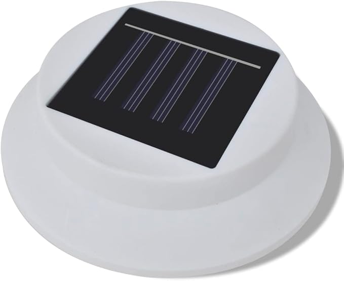Solar Path Lights Outdoor Set of 6, White Durable Plastic, 16.7-inch, Waterproof, Automatic LED Garden Walkway Lighting for Yard