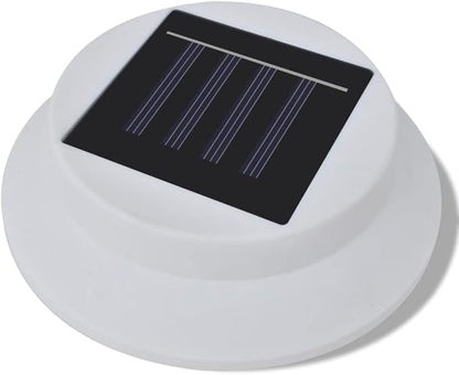 Solar Path Lights Outdoor Set of 6, White Durable Plastic, 16.7-inch, Waterproof, Automatic LED Garden Walkway Lighting for Yard