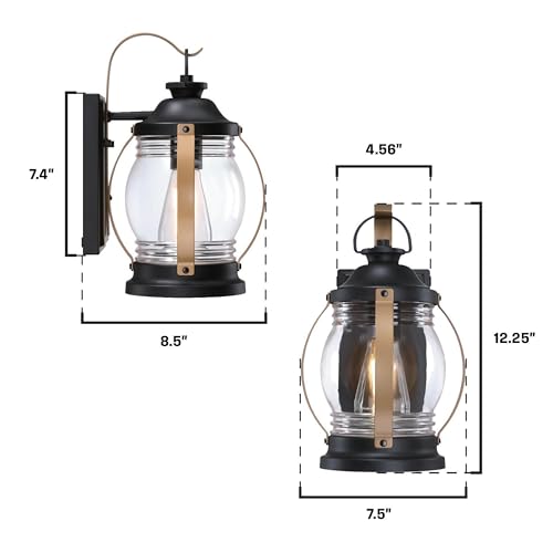 Westinghouse 61391EC Canyon Craftsman-Style One Light Outdoor Wall Fixture with Dusk to Dawn Sensor, Heirloom Brass Finish, Clear Glass