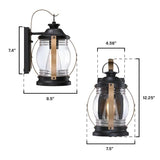 Westinghouse 61391EC Canyon Craftsman-Style One Light Outdoor Wall Fixture with Dusk to Dawn Sensor, Heirloom Brass Finish, Clear Glass