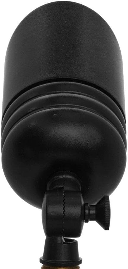 VOLT 12V Brass Fat Boy LED Outdoor Spotlight 6-Pack Kit (Black) with 150W Low Voltage Transformer for Landscape | Lumora