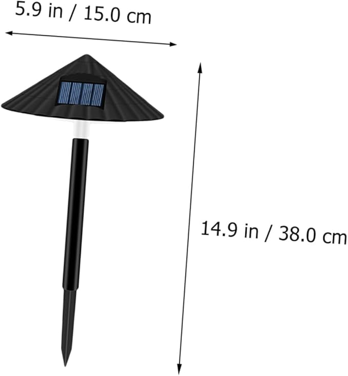 BESPORTBLE Solar Energy LED Mushroom Path Light, Waterproof Outdoor Lawn Lamp Warm Light, Light-Operated Garden Landscape Lighting for Patio and Yard