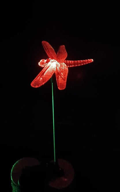 Starry Illuminate 3 PCS Solar Color Changing Style Garden Stake Light Pathway Stake Light (Dragonfly)