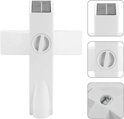 Xiaokeis Solar Lighted Path Light, White, Cemetery Decoration, Garden, Outdoor, Plastic, Faith-Love, Warm White, Cross, 25 x 8 x 57cm/9.84 x 3.15 x 22.44inch