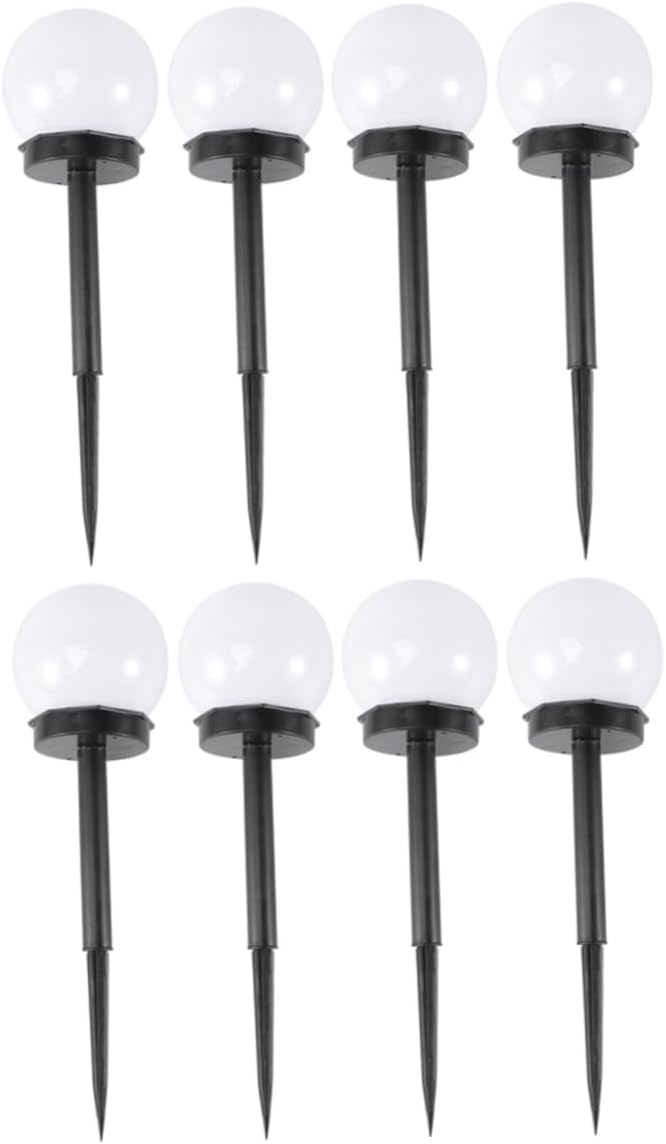 balacoo 8pcs Solar Garden Lanterns Outdoor Solar-Powered Lawn Lights Garden Light Bulbs for Pathway Patio
