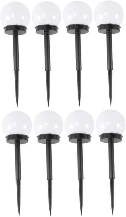 balacoo 8pcs Solar Garden Lanterns Outdoor Solar-Powered Lawn Lights Garden Light Bulbs for Pathway Patio
