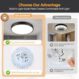 2-Pack 13Inch Black Ceiling Light , 3CCT Dim LED Flush Mount Ceiling Light