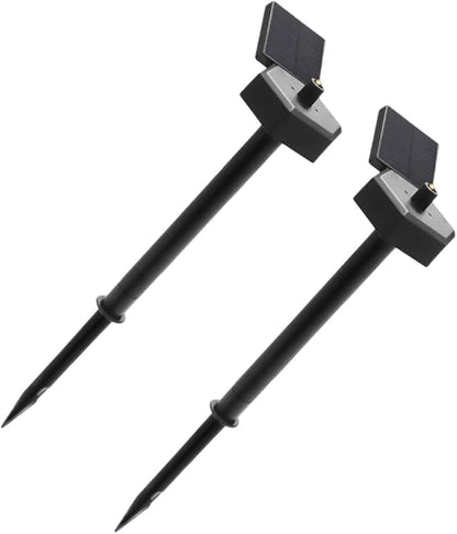 BESTonZON 2pcs Solar Garden Pathway Lights Waterproof LED Lawn Stake Lights for Outdoor Patio Yard Decor
