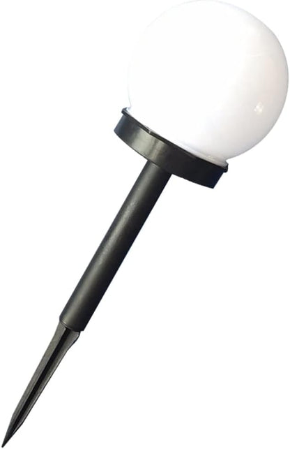 4PCS Solar Ball Shaped LED Garden Lights Waterproof Outdoor Solar Pathway Lights White Round Plug-in Lawn Lamps for Garden Decoration