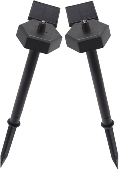 Homoyoyo 2pcs Solar Stake LED Lights Outdoor Solar Powered Garden Path Lights Waterproof Lawn Yard Decor for Patio Walkway