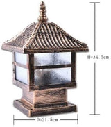 European Outdoor Glass Table Lamp Column Lamp Tradition Antique Victoria Waterproof Aluminum Garden Lawn Lights | Lumora