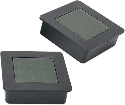 DIY Solar Light Top Panel, LED Rechargeable Square Panel Lampshade Path Lights with Switch, Solar Lanterns Replacement(2Pcs)