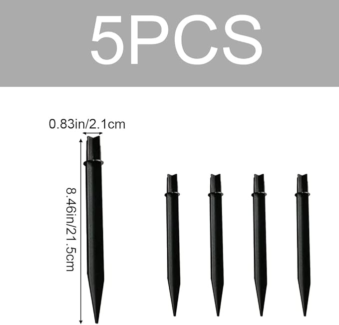 XiXiYang 5 Pcs Plastic Ground Spikes Solar Torch Lights Ground Stakes Landscape Light Holder for Garden Lights Pathway Lights Pathway Markers Outdoor Lighting Accessories