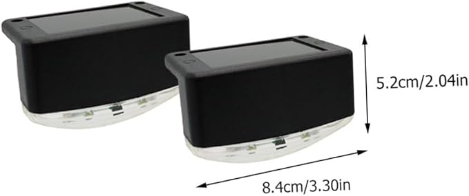 Lurrose Outdoor Led Stair Lights 4 Pack Solar Stair Lamps for Pathway Garden Yard Landscape Waterproof Solar | Lumora