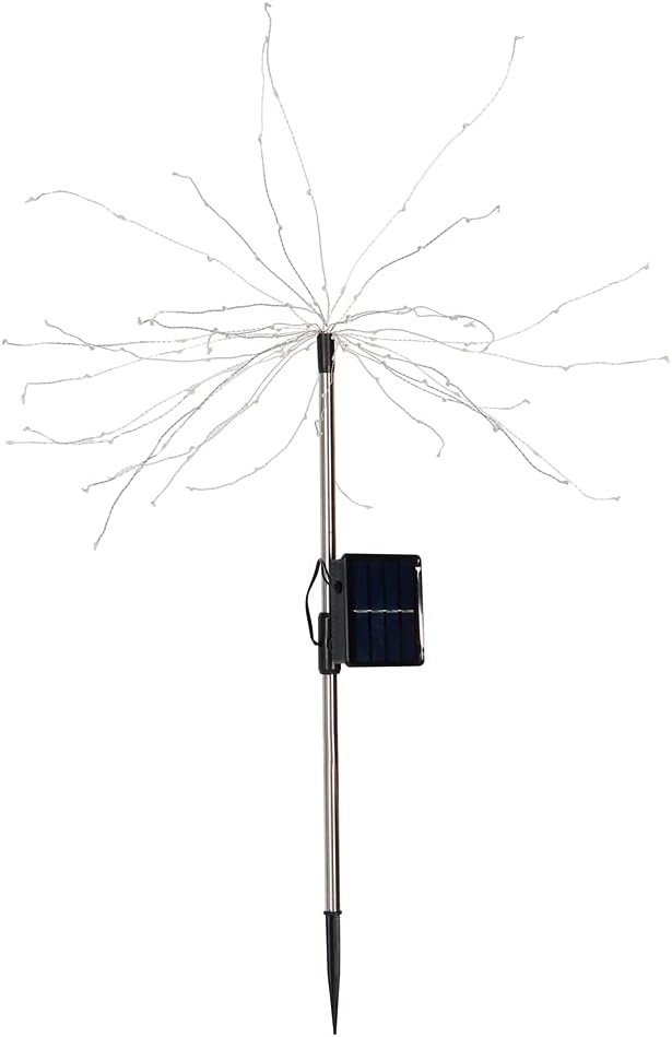 Solar Garden Decorative Lights Outdoor Solar Lawn Light Solar Pathway Light DIY Flexible Wire Warm White Colorful Light for Backyard Flower Beds Fences ABS Stainless Steel 82cm (Warm White Light
