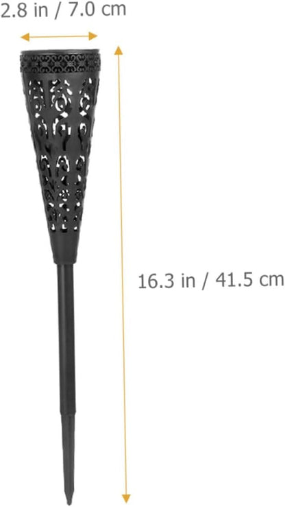 BESPORTBLE 4pcs Solar Path Lights Outdoor LED Garden Lights for Yard Lawn Patio Plastic Hollow Design