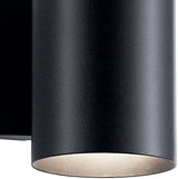 Kichler Cylinders 7" Outdoor Wall Sconce in a Black, 1-Light Exterior Wall Light, Cylinder Fixture, (7" H x 5" W) | Lumora