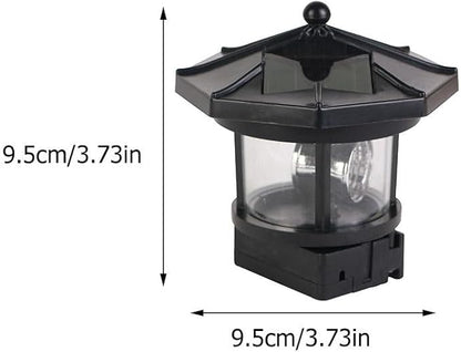 Hemoton Outdoor Solar Lights,Rotatable LED Solar Lighthouse,Outdoor Light Beacons Tower,Waterproof Walkway Lights, Garden Lights Lawn Lantern,Lamp Towers for Garden Yard Outdoor Decor