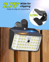 Clip on Solar Lights Outdoor, Motion Sensor Fence Lights