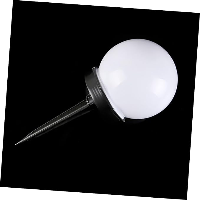 TEHAUX 6Pcs Solar Round Lawn Light Outdoor Plug Bulb for Garden Pathway and Patio for Events and Daily Use Durable Wide Light Angle