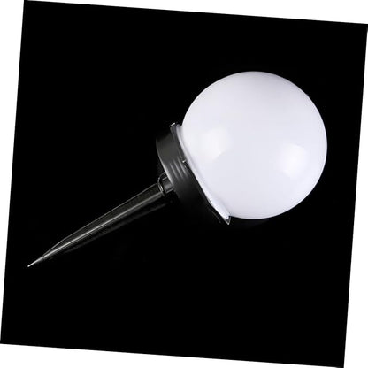 TEHAUX 6Pcs Solar Round Lawn Light Outdoor Plug Bulb for Garden Pathway and Patio for Events and Daily Use Durable Wide Light Angle