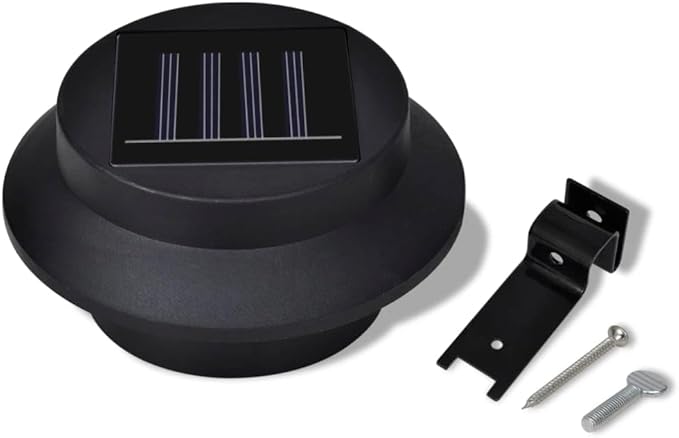 6-Pack Solar Pathway Lights Outdoor, Black Sturdy Plastic, 4.7x4.7x2.5in, Garden Solar Powered Waterproof Yard Lights for Walkway