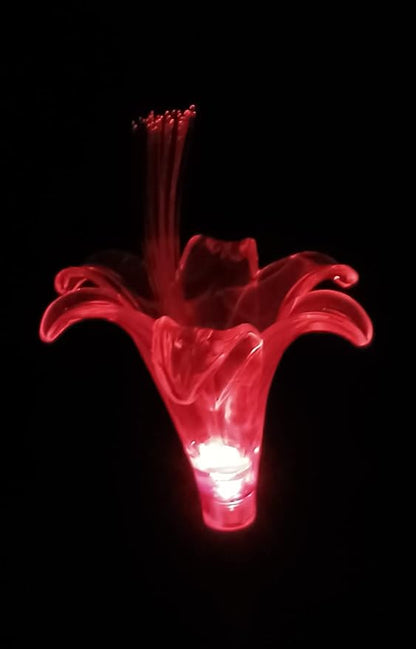 Starry Illuminate 1 PCS Solar Color Changing Style Garden Stake Light Pathway Stake Light (Lily Flower)
