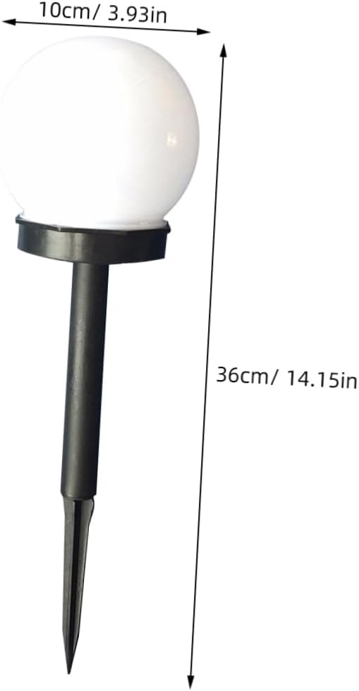 Uonlytech Solar Lights Outdoor 4PCS Outdoor Solar Lawn Light for Garden, Round Pathway Lamp Solar Landscape Light for Lawn Patio Walkway Driveway (White Light) Outdoor Decor