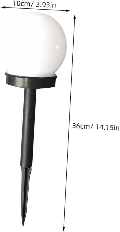 Uonlytech Solar Lights Outdoor 4PCS Outdoor Solar Lawn Light for Garden, Round Pathway Lamp Solar Landscape Light for Lawn Patio Walkway Driveway (White Light) Outdoor Decor