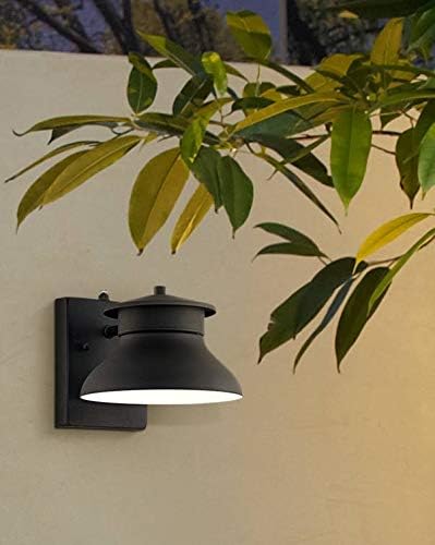 John Timberland Danbury Farmhouse Industrial Rustic Outdoor Barn Light Fixture Black LED Dusk to Dawn 6" for | Lumora