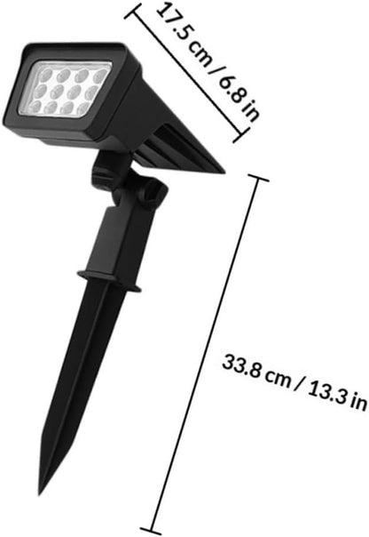 Toyvian Solar Lawn Lamp Garden Stake Light Waterproof Solar LED Outdoor Path Lighting with Polycrystalline Silicon Panel for Patio Landscape