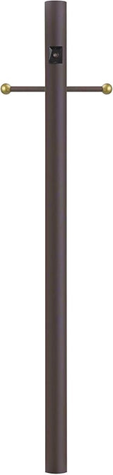Solus 7-Foot Direct Burial Lamp Post – Aluminum Outdoor Light Pole with Decorative Cross Arm & Dusk-to-Dawn Sensor | Lumora
