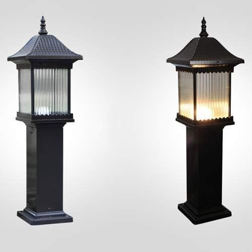 LaseVe Lights Outdoor IP55 European Black Die-cast Aluminum Garden Lawn Pillar Light Square Outdoor Waterproof | Lumora