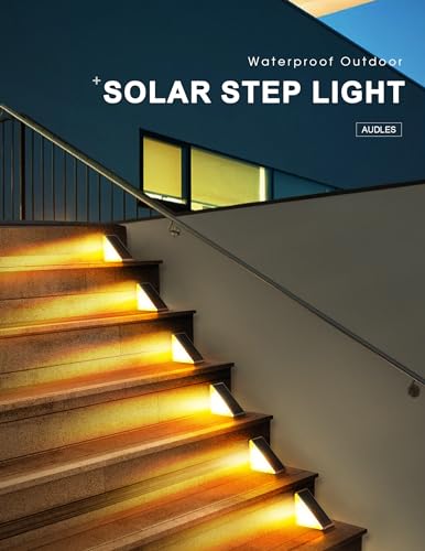 Solar Step Lights Outdoor Waterproof IP67, 3000K Warm Lights -16 Pack