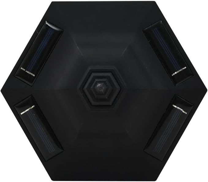 Solar Lights Outdoor, 6 Pack Black Polypropylene Spherical LED Lamps, Weatherproof Garden Pathway Patio Decor, Automatic Dusk-to-Dawn Operation