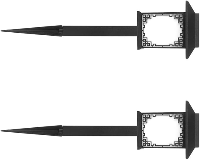 Mikikit 2pcs Waterproof Solar Garden Ground Stake Lights LED Outdoor Landscape Path Lights for Yard Lawn and Patio White Solar Lawn Lamps for Garden Decoration