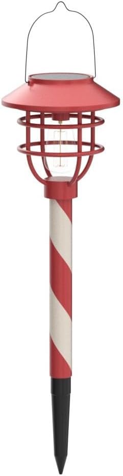 6 Pack Christmas Solar Pathway Lights Outdoor Decorations,Garden Solar Stake Landscape Lights Candy Cane Christmas | Lumora