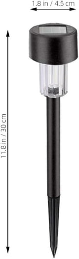 10pcs Waterproof Solar Powered LED Garden Path Lights White Plastic Landscape Lawn Stake Lamps for Outdoor Yard | Lumora