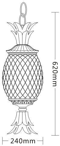 1-Light Outdoor Hanging Lights European Traditional Porch Patio Pineapple Shape Pendant Lighting For Study Room | Lumora