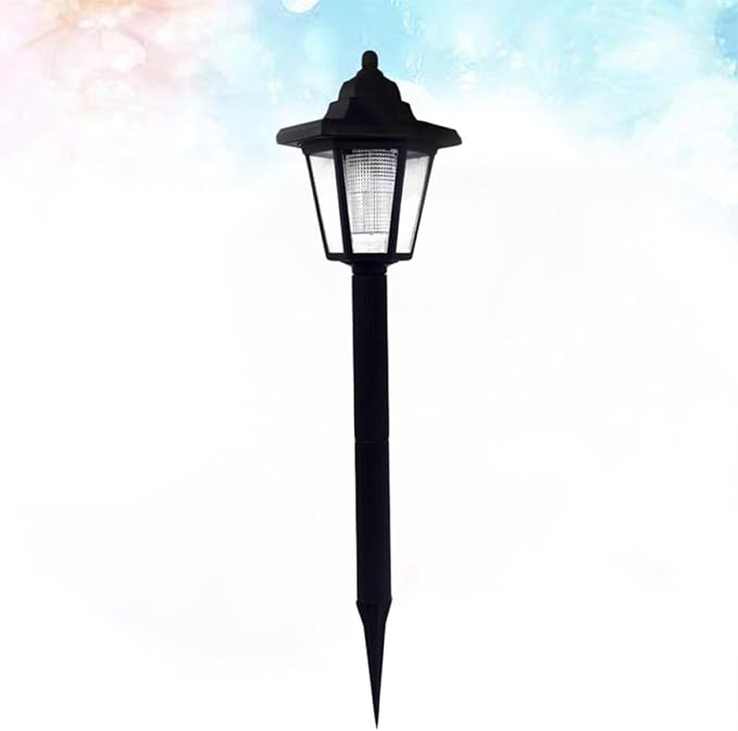 Solar Path Lights 4pcs Hexagon White Light Solar Lawn Garden Lamps for Outdoor Landscape Lighting and Patio Yard Ground Installation