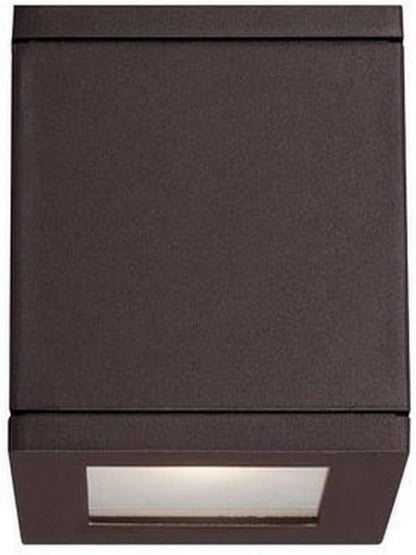 WAC Lighting WS-W2504-BZ Rubix LED Outdoor Wall Light Fixture, Dark Sky Friendly Single Light, 3000K, Bronze