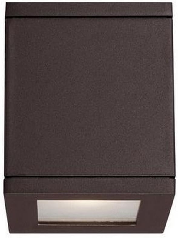 WAC Lighting WS-W2504-BZ Rubix LED Outdoor Wall Light Fixture, Dark Sky Friendly Single Light, 3000K, Bronze