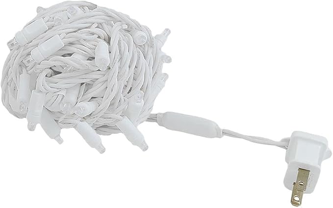 Novelty Lights 35ft Christmas String Lights, 70 Warm White LED Bulbs on White Wire, 6" Spacing, Connectable Indoor | Lumora