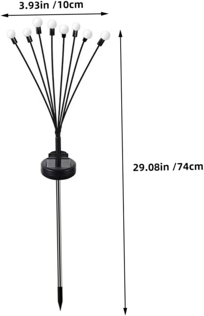 NUOBESTY 2pcs Solar Garden Light Decorative Solar Stake Lamp for Pathway Lawn Patio Easy Installation No Wires Creates Beautiful Outdoor Ambiance