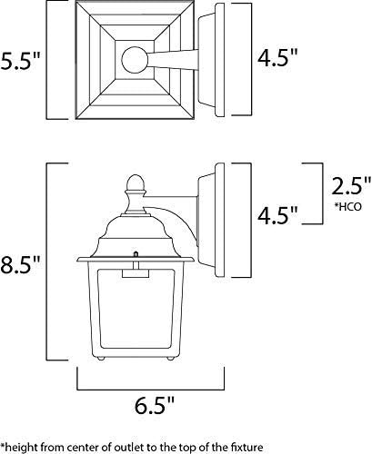 Maxim Cast-One Light Outdoor Wall Mount in Early American Style-5.5 Inches Wide by 8.5 inches high-Empire Bronze | Lumora
