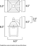 Maxim Cast-One Light Outdoor Wall Mount in Early American Style-5.5 Inches Wide by 8.5 inches high-Rust Patina | Lumora