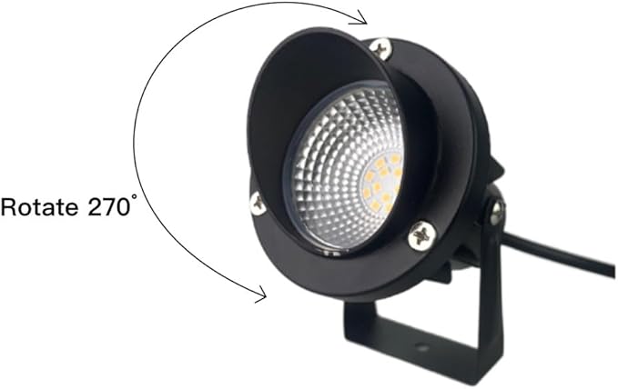 QUANS 6 Pack 12W Warm White Low Voltage Outdoor Landscape Spotlight LED Light, Wall Mount Fixture, Waterproof Stake | Lumora