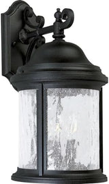 Progress Lighting Ashmore Collection 3-Light Water Seeded Glass New Traditional Outdoor Medium Wall Lantern Light | Lumora