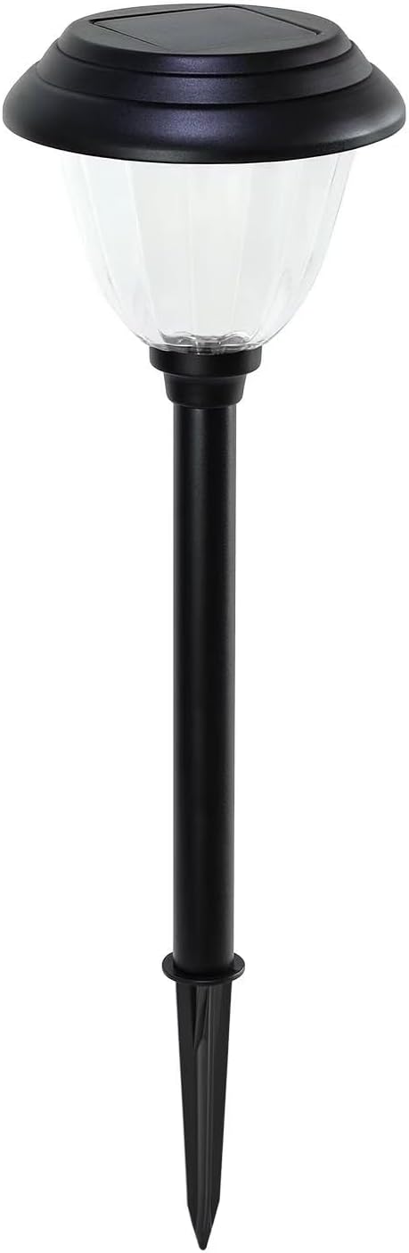 Member Marks 4-Piece LED Solar Path Lights, 20 Lumens, Matte Black Finish, Waterproof Outdoor Landscape Lighting